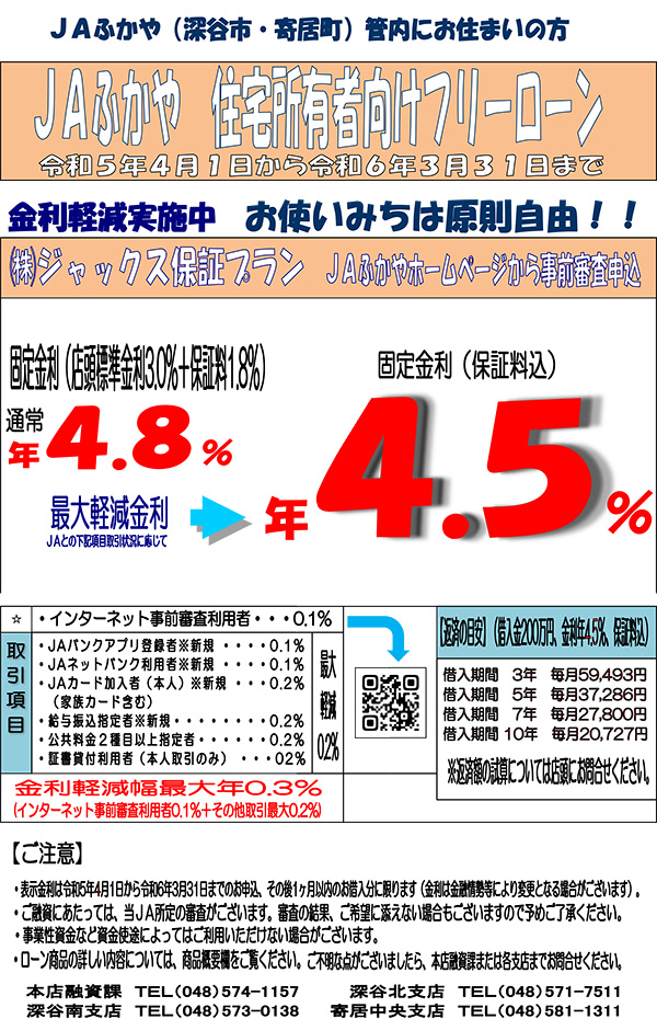 住宅所有者向けフリーローン